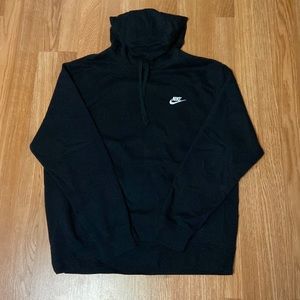 Mens Nike Sportswear Club Fleece Black Hoodie Sweater Size Mens Large Used